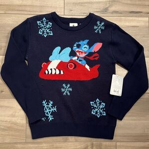 Disney Stitch Winter Sweater size 7